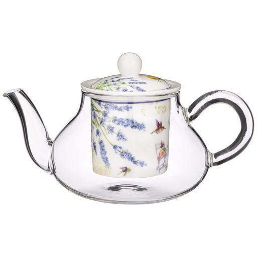 ЧАЙНИК СТЕКЛЯННЫЙ С СИТОМ LEFARD ПРОВАНС ЛИМОНЫ 500 МЛ