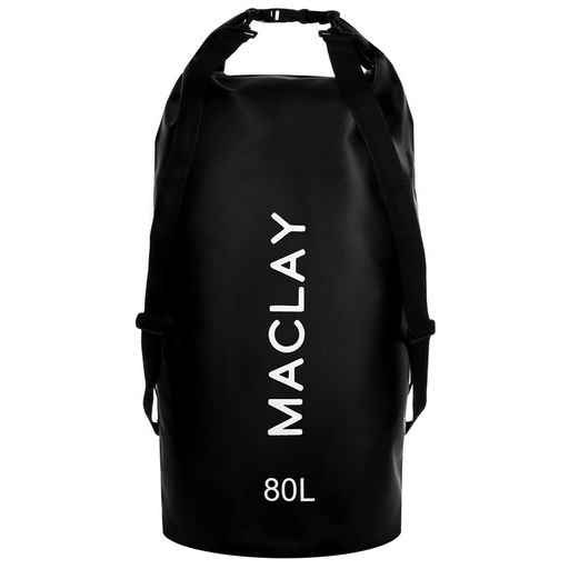 Гермомешок туристический Maclay 80L, 500D, цвет чёрный  фото 4