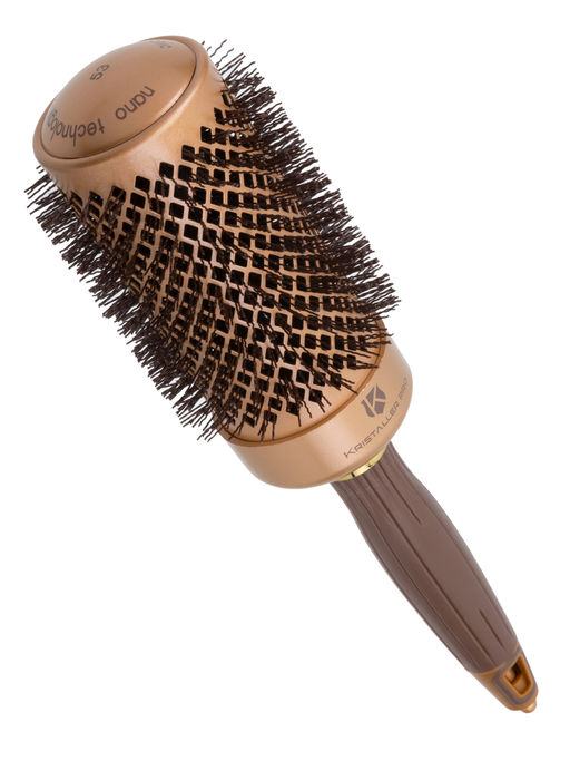 Kristaller Термобрашинг для укладки волос / Ceramic + Ionic TG-X16/53, 53 мм, коричневый