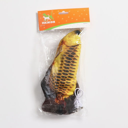 Игрушка для кошек Петушок с двигающимся хвостом и с USB-зарядкой, 28 см - Пижон фото 7