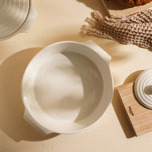 Форма для выпечки SL Home «Санторини», 2.2 л, 28.8×25.6×6 см, жаропрочная керамика, белая