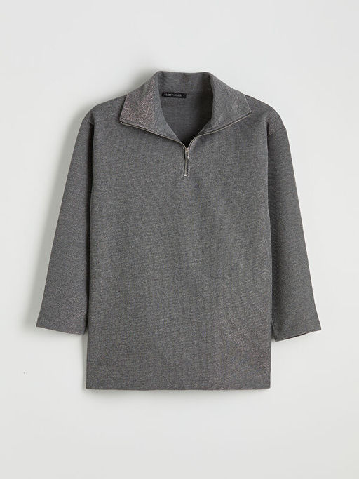 Dik Yaka Kad?n Sweatshirt Tunik