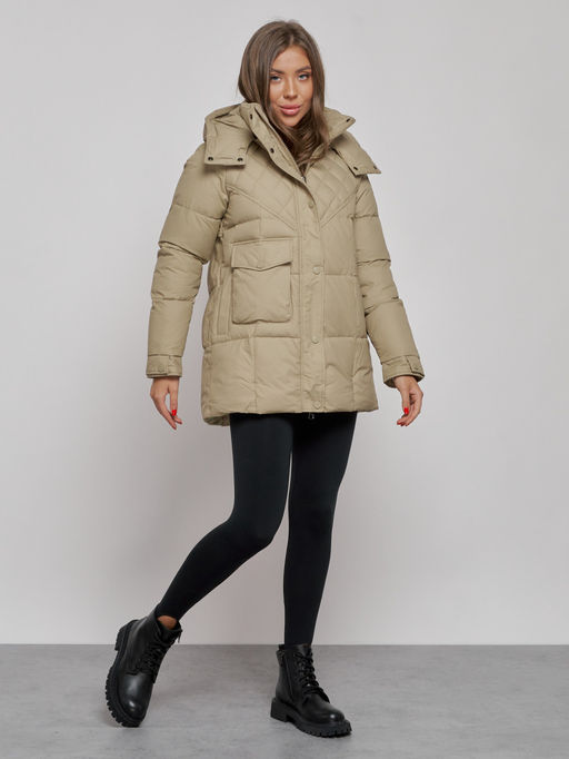 Зимняя женская куртка молодежная с капюшоном 52301SK - Holdluck фото 5