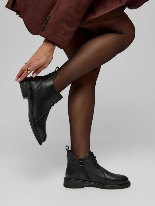 Ботинки жен., черный., фурн., н/к, байка 808029-4