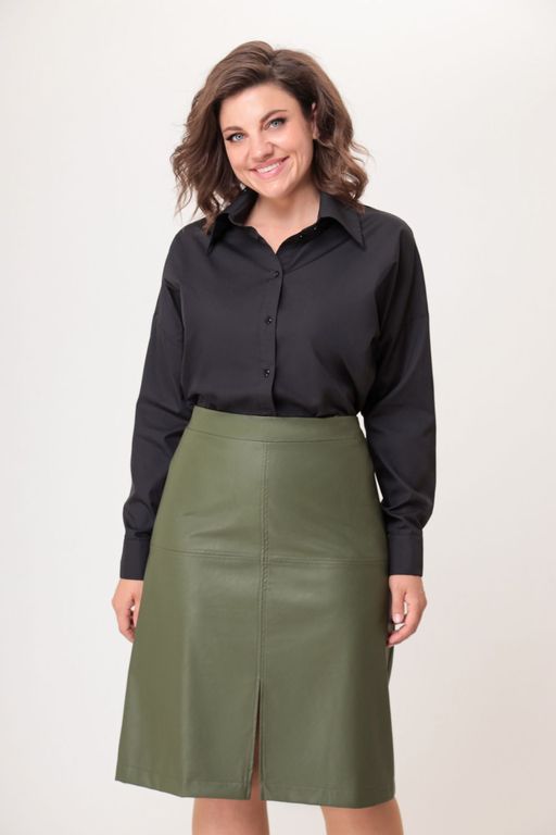 Блуза Swallow 803.2 черный+серебряный узор фото 49