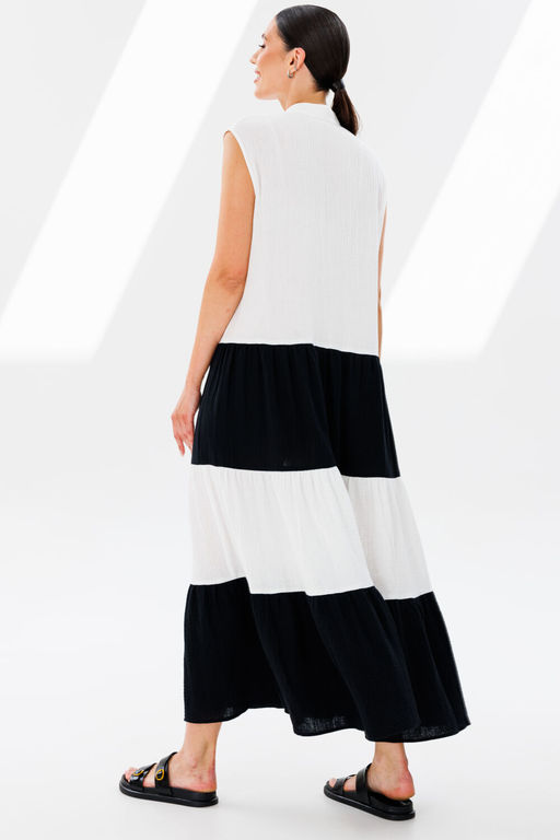 Платье Lars Style 939 черный, белый