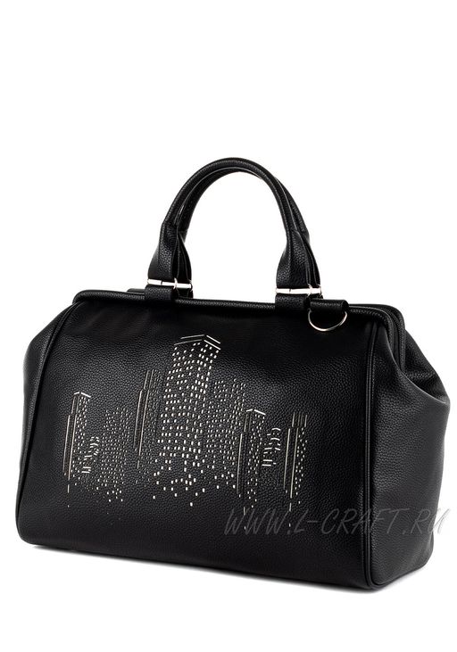 Сумка-саквояж дорожная небольшая из мягкой экокожи. - L-craft фото 3