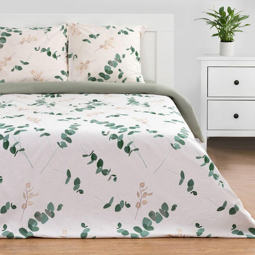 Постельное бельё Этель Дуэт Эвкалипт (вид 1) 143х215 см - 2 шт, 220х240 см, 70х70 см -2 шт, поплин 125 г/м  фото 10