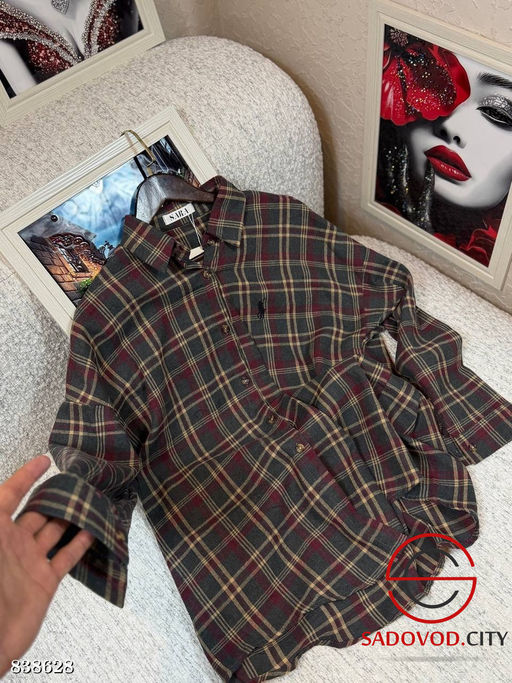 Рубашка женская в клетку