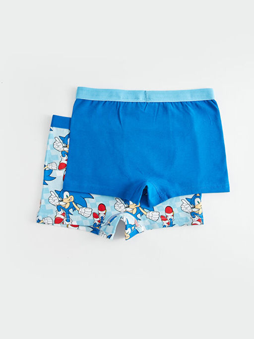 Sonic Bask?l? Erkek ?ocuk Boxer 2li - Waikiki фото 2