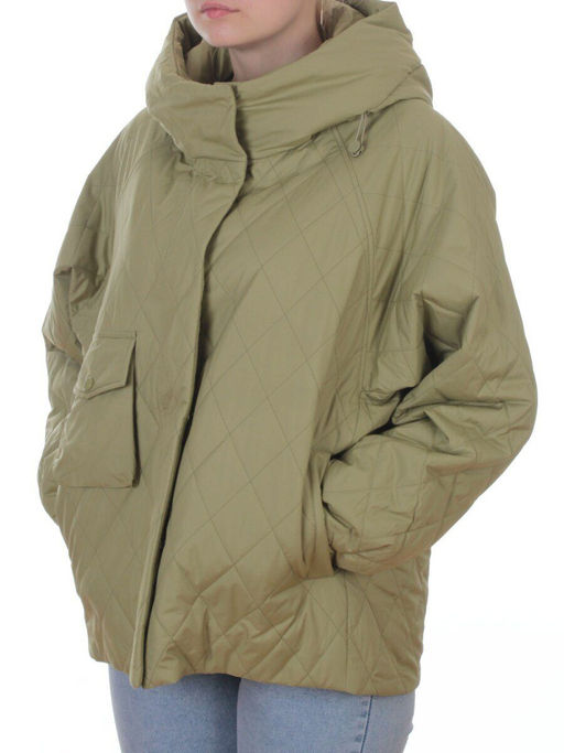 9606 LT. GREEN Куртка стеганная демисезонная женская (100 гр. холлофайбер) - Fashion фото 7