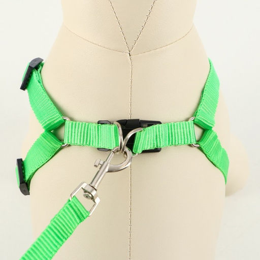 Комплект Базис, поводок 120 х 1,5 см, ОГ 32-46 см, зелёный - Пижон фото 2