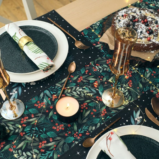 Дорожка на стол новогодняя Этель Winter berry 40х147см, 100%хл, саржа 190 г/м2  фото 10