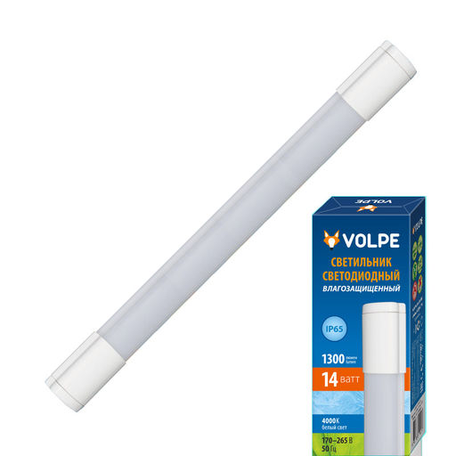 ULT-Q218 14W/NW IP65 WHITE Светильник светодиодный накладной ТМ Volpe. Белый свет (4000K). Степень защиты IP65.Корпус белый.