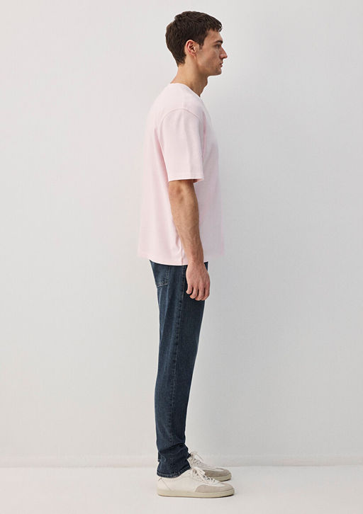 Pembe Basic Tisort - Mavi фото 4