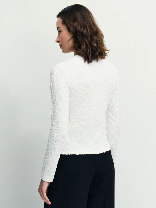 Приталенный лонгслив из вискозы / Zarina  фото 6