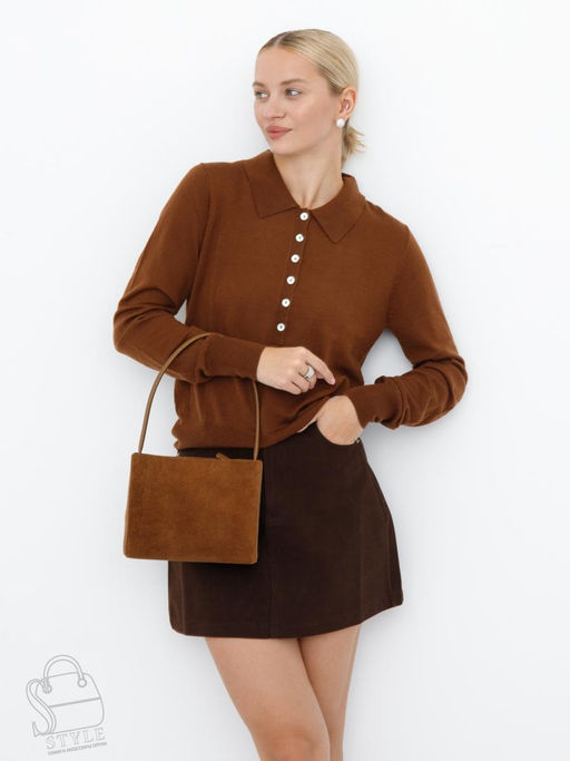 Сумка женская кожаная 990169-1NN brown Natale Navetta  в Новосибирске