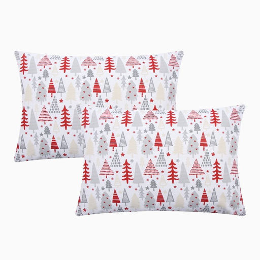 Комплект наволочек "Этель" New Year&apos;s pattern, 50х70 см - 2 шт, 100% хлопок, бязь
