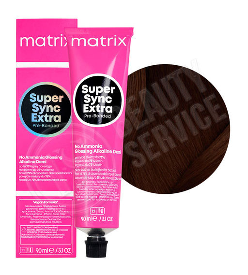 Super Sync Extra 4NN шатен глубокий натуральный, безаммиачный краситель 90мл