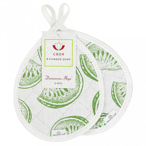 Кухонный комплект "Астурия белый": прихватка 20х15,5см "Капелька" - 2шт, хлопок "Премиум" 191г/м2 - хлопок 100%, наполнитель - ватин 280гр/м2, на хангере, "Домашняя мода" (Россия)