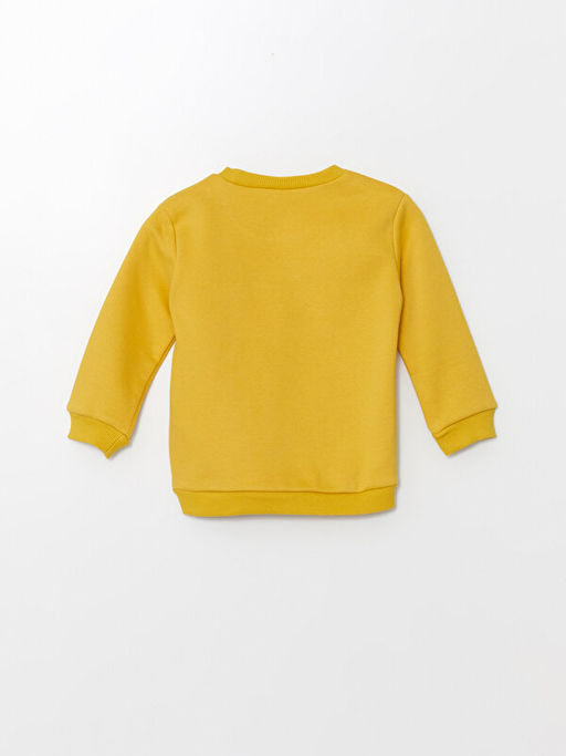 Bisiklet Yaka Uzun Kollu Bask?l? Erkek Bebek Sweatshirt - Waikiki фото 3