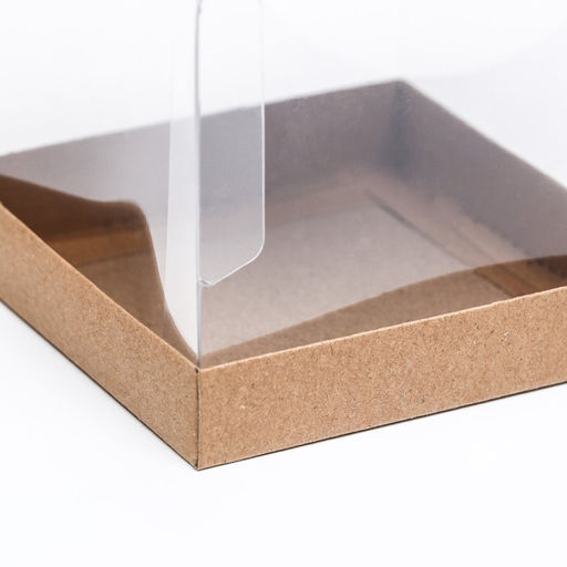 Цена за 10 шт. Коробка с PVC Мини Крафт, 10?10?12 см - UPAK LAND фото 3
