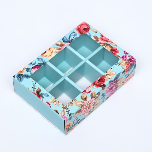 Цена за 5 шт. Коробка для 6 конфет «Изящность» 13.7×9.8×3.10 см