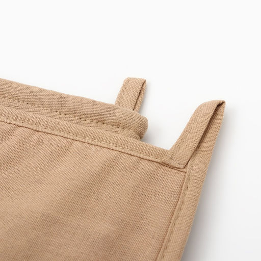 Кухонный набор «Этель» ECO: варежка 20×28 см, прихватка 19×19 см, 70% хлопок, 30% лён, бежевый