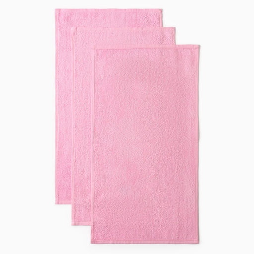 Полотенца махровые Этель LOVE, 3 шт., 30?60 см, хлопок 100%, розовые