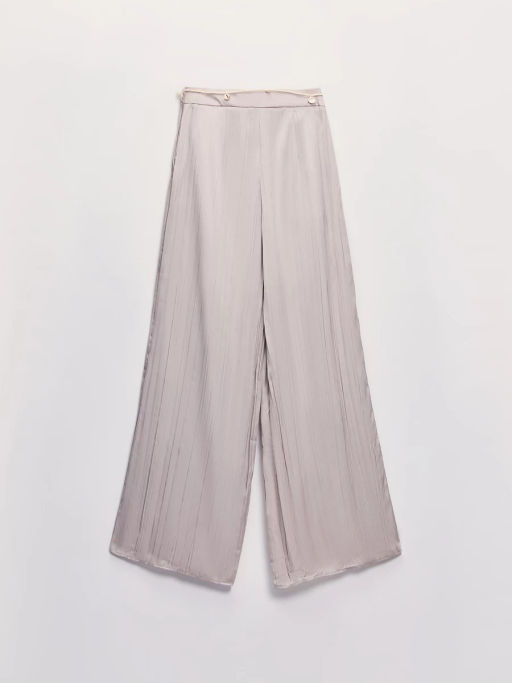 Широкие брюки из жатой ткани с поясом ZR2606032116-130 / Zarina фото 8