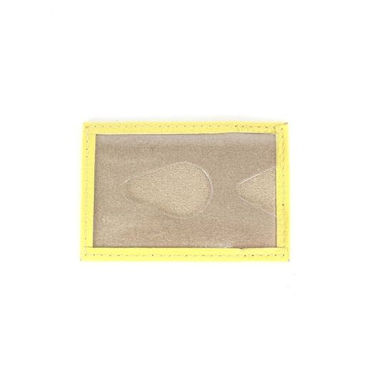 Обложка пропуск/карточка/проездной Croco-В-200 натуральная кожа желтый флотер (102) 250967  фото 2