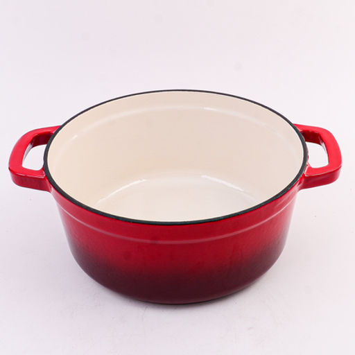 40630 Кастрюля чугун 3,6 л эмаль/покрытие красная MB (х2) - Mayer&boch фото 3