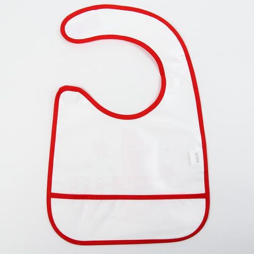 Нагрудник Крошка Я Первый Новый год непромокаемый на липучке, ПВХ, новогодняя подарочная упаковка  фото 6