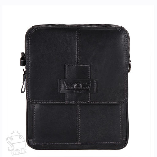 Сумка мужская кожаная 4105-1TR black Tough Ryder в Новосибирске