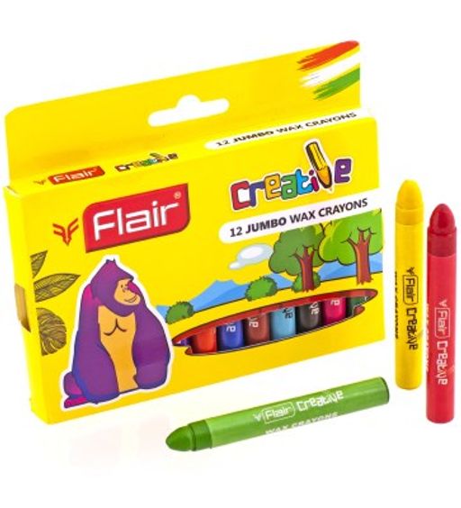 Карандаши восковые Flair "Creative" 12цв., утолщенные (FA 8012)