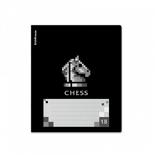 Цена за 10 шт. Тетрадь школьная ученическая ErichKrause Chess Player, 18 листов, клетка, выборочный УФ-лак (в плёнке по 10 шт.)_MIX-PACK фото 4