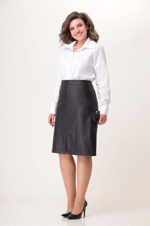 Блуза Swallow 803.2 черный+серебряный узор фото 56