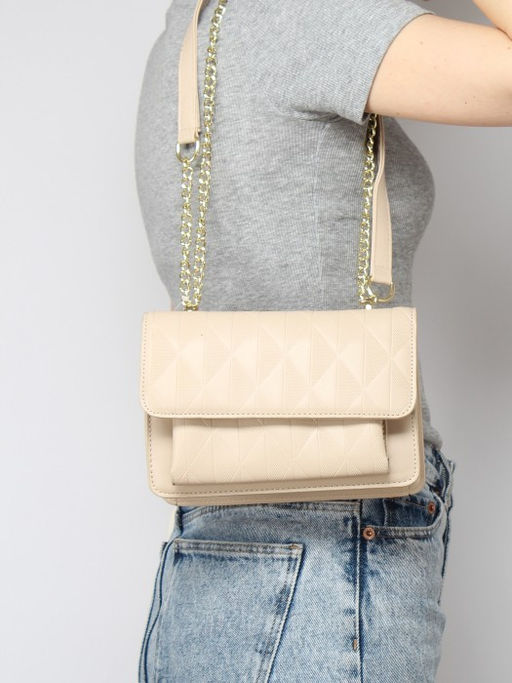 Сумка женская искусственная кожа Ch&K-7806, 2отд, плечевой ремень, бежевый SALE 259979 - Adelia фото 10