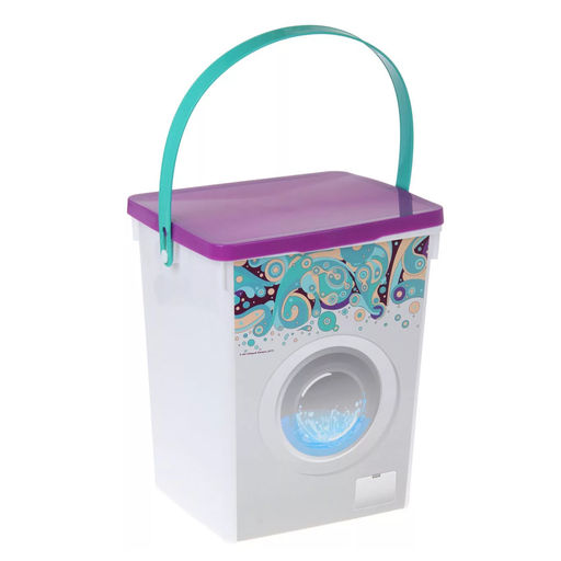 Контейнер для стирального порошка Домашний 8,5 л, (бело-синий) арт. С59311 - Полимербыт фото 2