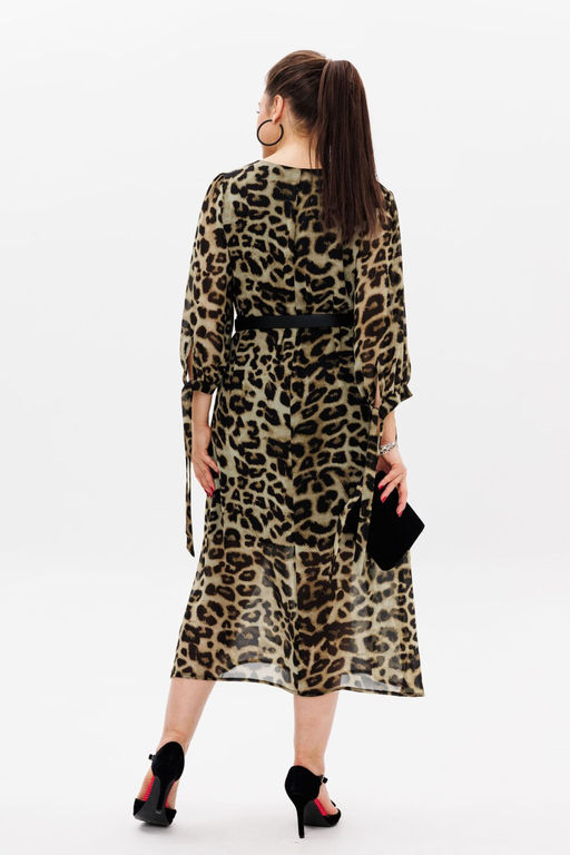 Платье ANELLI 1463 кедровый леопард  фото 8