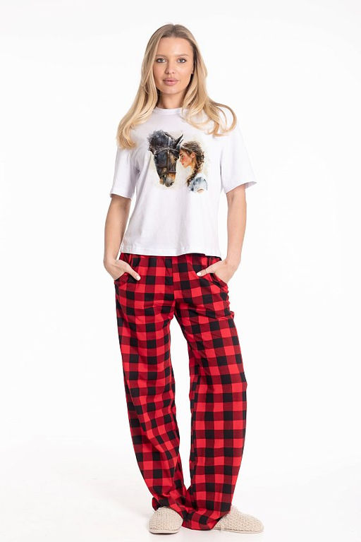 Футболка с принтом из хлопка М326034Пб белый