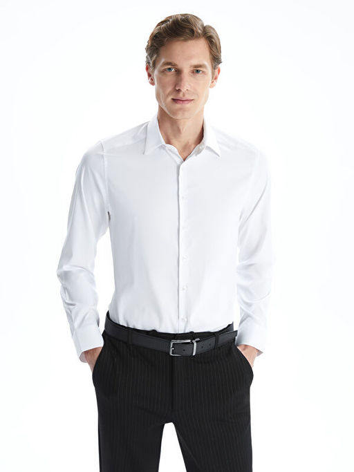 Slim Fit Uzun Kollu Erkek G?mlek