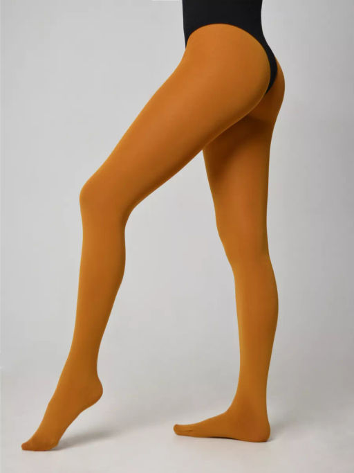 Колготки женские теплые с флисом TEATRO ICE STYLE 240 den COLOR шафрановый