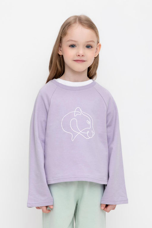 К 302488/пастельно-лиловый джемпер для дев
