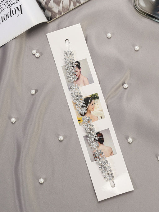 Аксессуар для волос «Холли», бабочки, 22 см, серебро