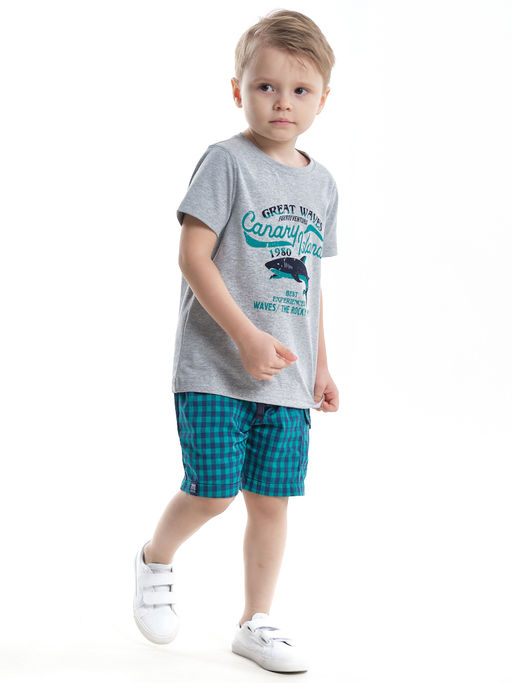 Комплект с шортами UD 4709/4710 серый/синий - Mini maxi фото 16