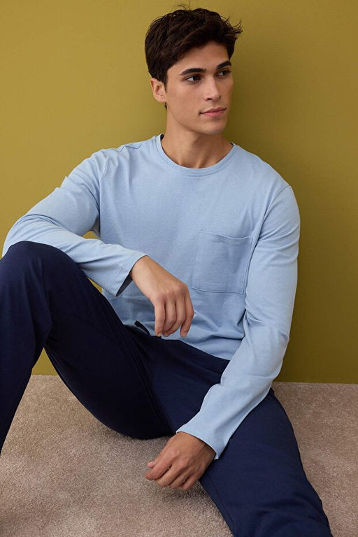 _ndigo - Lacivert Regular Fit %100 Pamuk _rme Pijama Tak_m_ TMNAW26PT00005 - Trendyolmilla фото 2