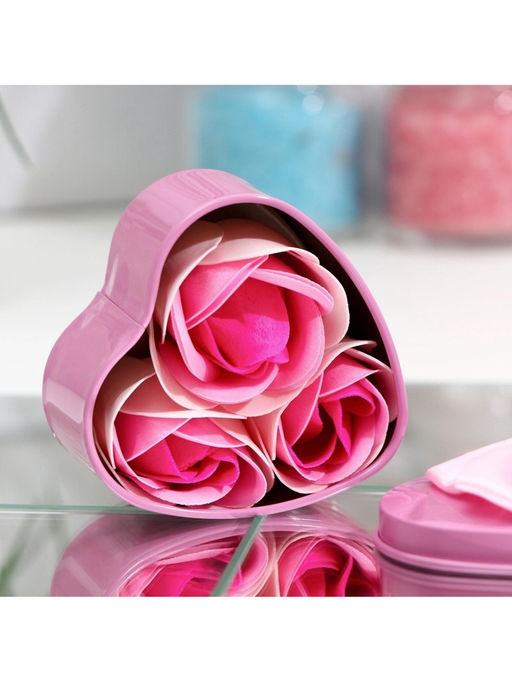 Цена за 2 шт. Мыльные розочки, трёхцветные, набор 3 шт.