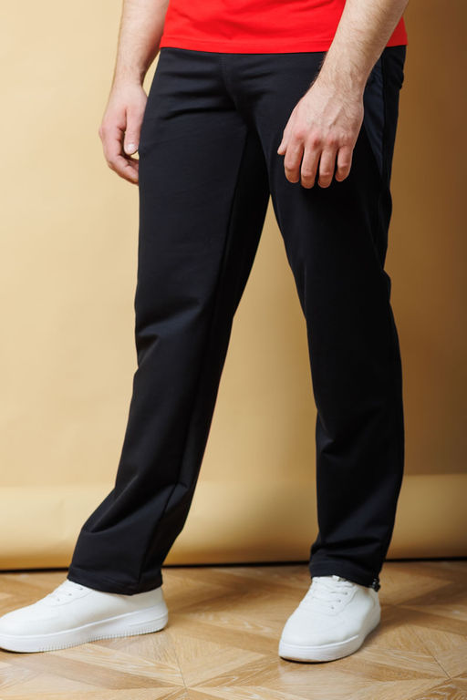 Брюки М-1210 из футера двунитки без начёса