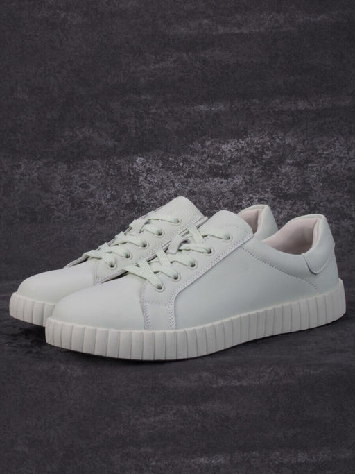 05-PDA175-5 LT. GREEN Кроссовки женские (натуральная кожа)